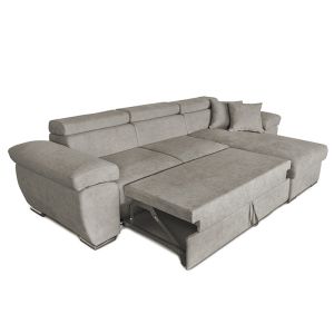 Comy reversible corner sofa bed beige-brown 286x160x75-90cm