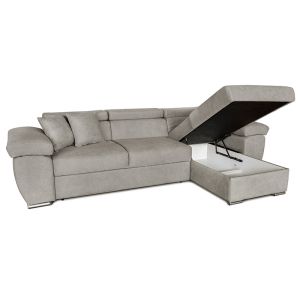 Comy reversible corner sofa bed beige-brown 286x160x75-90cm