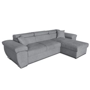 Comy reversible corner sofa bed, gray, 286x160x75-90cm