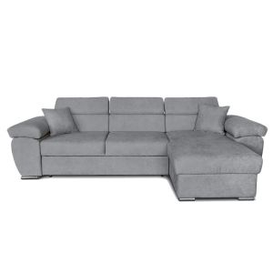 Comy reversible corner sofa bed, gray, 286x160x75-90cm