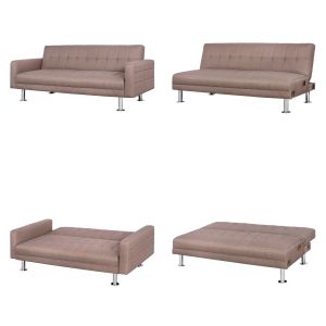 Reversible corner sofa bed Holden Hm3147,02 in beige color 265x151x78cm