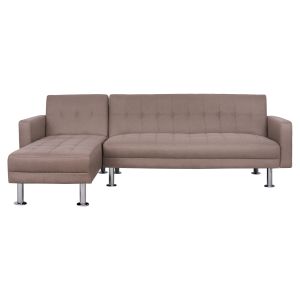 Reversible corner sofa bed Holden Hm3147,02 in beige color 265x151x78cm