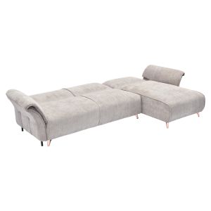 Extendable corner sofa bed Mailo, beige fabric-metal legs 300x150x80hcm Hm6071,05