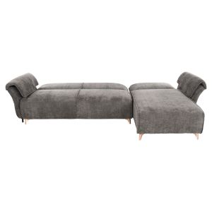 Extendable corner sofa bed Mailo, dark gray fabric-metal legs 300x150x80hcm Hm6071,02