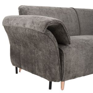 Extendable corner sofa bed Mailo, dark gray fabric-metal legs 300x150x80hcm Hm6071,02
