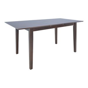 Extendable wooden table Mabor in walnut color 120-150x80x73.8cm