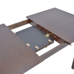 Extendable wooden table Mabor in walnut color 120-150x80x73.8cm