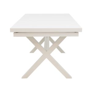 Extendable table Dagyn white aluminum 180-240x90x76cm