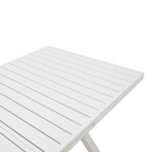 Extendable table Dagyn white aluminum 180-240x90x76cm