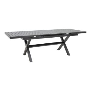 Extendable table Dagyn dark gray aluminum 180-240x90x76cm