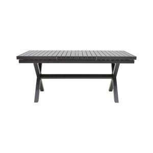 Extendable table Dagyn dark gray aluminum 180-240x90x76cm