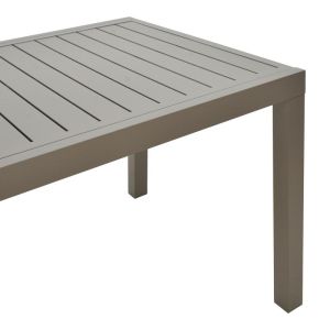 Lafla aluminum extendable table in champagne color 160-240x90x75cm