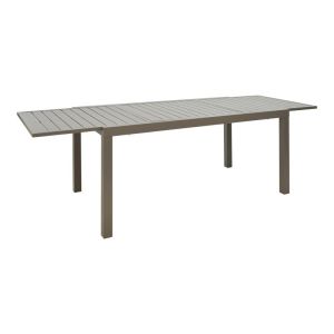 Lafla aluminum extendable table in champagne color 160-240x90x75cm