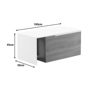 Разтегателна масичка за кафе Extera в бяло-сонома нюанс 100-160x50x45см