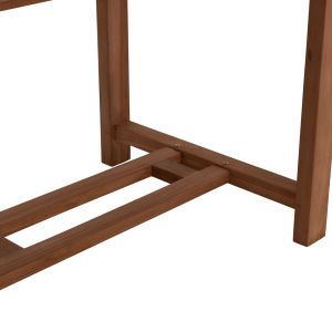 Extendable dining table Crander Hm6376 teak wood in natural color 180-240x100x76cm.