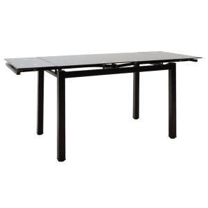Extendable dining table Finn with glass top 8mm 110-170x70x75cm