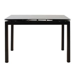 Extendable dining table Finn with glass top 8mm 110-170x70x75cm
