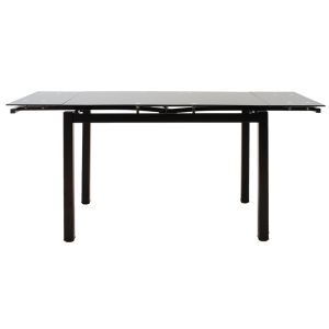 Extendable dining table Finn with glass top 8mm 110-170x70x75cm