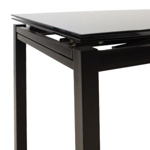 Extendable dining table Finn with glass top 8mm 110-170x70x75cm