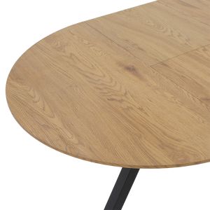 Extendable dining table Frances with Mdf top, sonoma/black 100-140x100x75cm