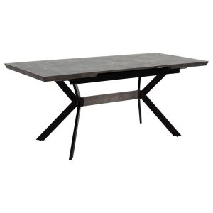 Extendable dining table Jessamy Mdf 43 mm gray-black 140/180x80x76cm