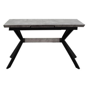 Extendable dining table Jessamy Mdf 43 mm gray-black 140/180x80x76cm
