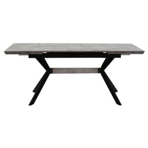 Extendable dining table Jessamy Mdf 43 mm gray-black 140/180x80x76cm