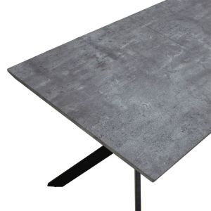 Extendable dining table Jessamy Mdf 43 mm gray-black 140/180x80x76cm