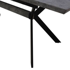 Extendable dining table Jessamy Mdf 43 mm gray-black 140/180x80x76cm