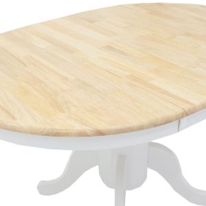 Extendable dining table Lars Nirvana rubber wood D100(+38)x100x75cm