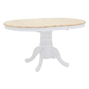Extendable dining table Lars Nirvana rubber wood D100(+38)x100x75cm