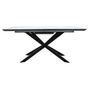 Extendable dining table Palan Mdf with marble effect 160-200x80x77cm