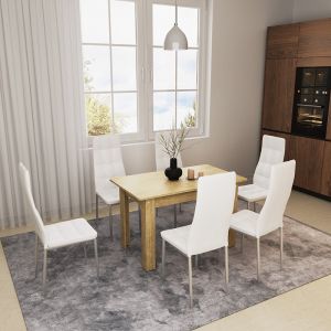 Extendable dining table Quiin sonoma color 120-174x70x73.5cm