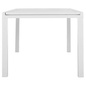 Extendable dining table Krum Hm6277.01 aluminum color white 160-240x90x73cm.