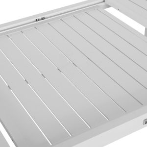 Extendable dining table Krum Hm6277.01 aluminum color white 160-240x90x73cm.