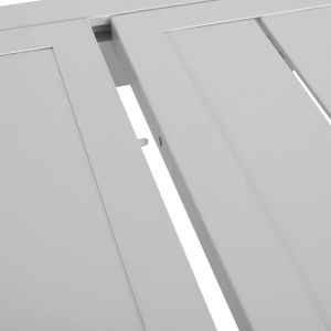 Extendable dining table Krum Hm6277.01 aluminum color white 160-240x90x73cm.