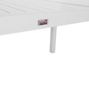 Extendable dining table Krum Hm6277.01 aluminum color white 160-240x90x73cm.