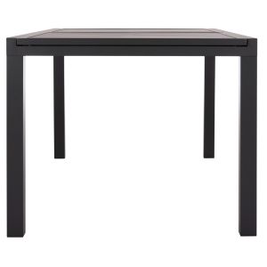 Extendable dining table Krum Hm6277.03 aluminum color dark gray 160-240x90x73cm.
