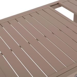 Extendable dining table Krum Hm6277.04 aluminum cappuccino color 160-240x90x73w.