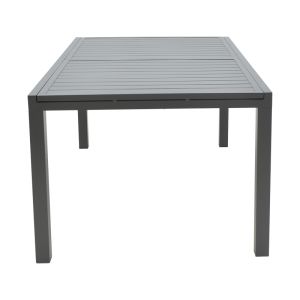 Extendable dining table Lafla aluminum in dark gray color 160-240x100x75cm