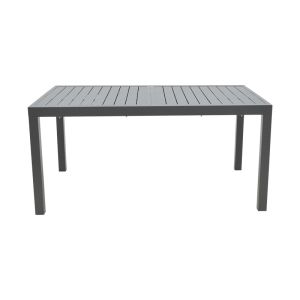 Extendable dining table Lafla aluminum in dark gray color 160-240x100x75cm