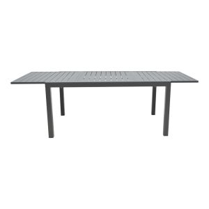 Extendable dining table Lafla aluminum in dark gray color 160-240x100x75cm