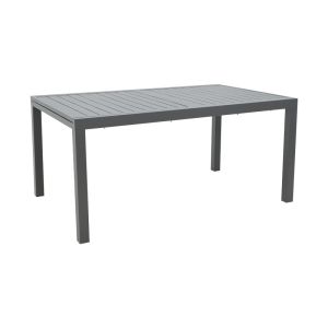Extendable dining table Lafla aluminum in dark gray color 160-240x100x75cm