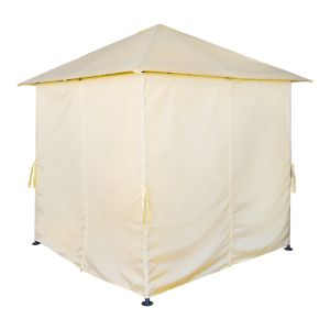 APEX ARROW FRAME MADE OF BLACK METAL WITH BEIGE FABRIC 2.5X2.5 M