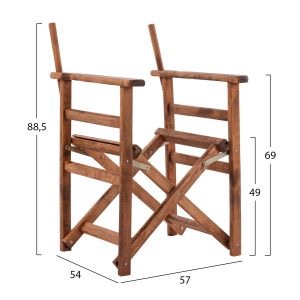 Рамка за стол Limnos Walnut, импрегнирана Hm5574,01 57x54x88,5cm