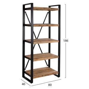 Industrial metal and mango wood shelf Hm8188,11