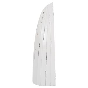 Vertical bottle rack in the shape of a boat made of mahogany wood Hm9494 55x30x195cm