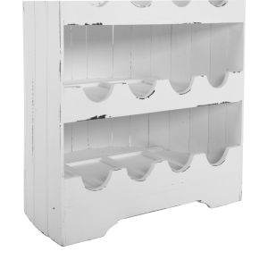 Vertical bottle rack in the shape of a boat made of mahogany wood Hm9494 55x30x195cm