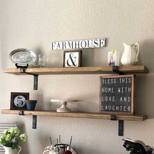 Wall shelves 2pcs 60x14x16cm
