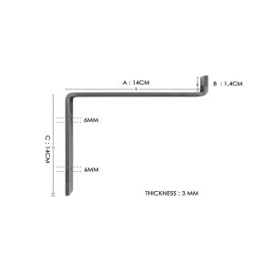 Wall shelves 2pcs 60x14x16cm